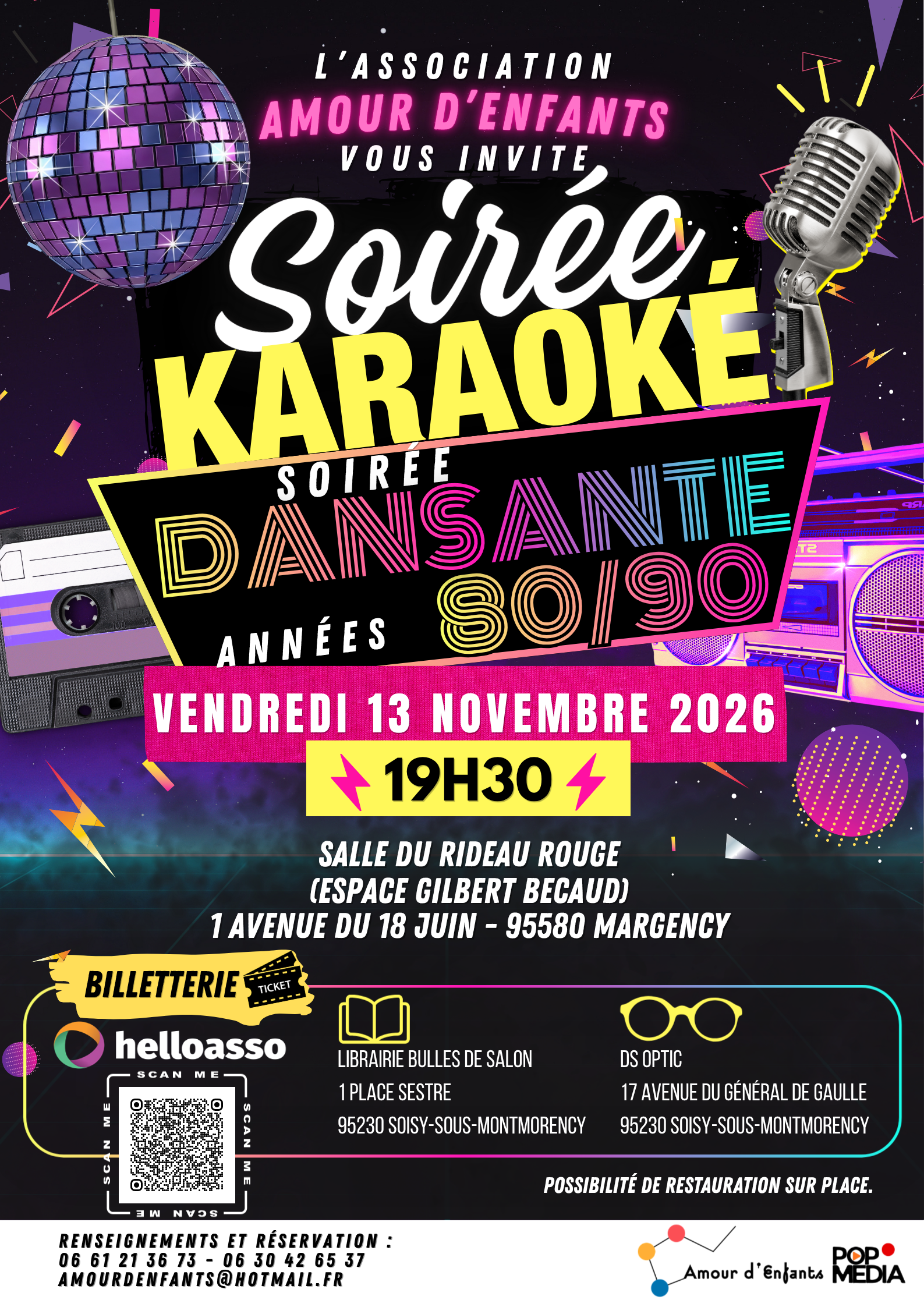 Soirée Karaoké / Soirée dansante Années 80/90